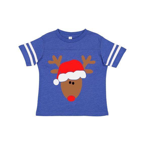 Inktastic Christmas Cute Reindeer in Santa Hat Boys or Girls Toddler T-Shirt