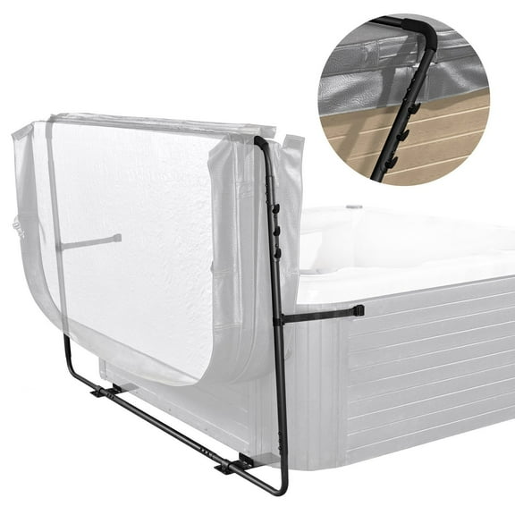 HCY Hot Tub Cover Lift, Spa Cover Lift, Height 31.5" - 41.3" Width 53" - 92.5" Adjustable, Installed at the Bottom on One Side, Suitable for Various Sizes of Rectangular Bathtubs, Hot Tubs, Spa