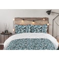 thumbnail image 5 of Ambesonne Fall Themed Down Alternative Quilt Comforter, Line Style Dandelion, Twin XL, Teal Charcoal Grey White, 5 of 5