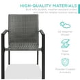 thumbnail image 2 of Best Choice Products Set of 2 Wicker Chairs, Stackable Outdoor Dining Furniture w/ Armrests - Gray, 2 of 7