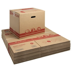 Pen+Gear Medium Recycled Moving and Storage Boxes, 19" L x 14" W x 17" H, Kraft, 25 Count