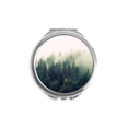 thumbnail image 1 of Brouillard Science Forestière Nature Paysage Main Miroir Compact Rond Portable Poche en Verre, 1 of 3