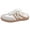 Khaki, variant on Womens Flat Shoes, Arch Support Shoes for Women, Women Sneakers, Women's Slip on Sneakers, Fashionable Contrast Backless Sneakers, Casual Open Back Lace Up Walking Sports Shoes, Black, 5.5