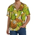 thumbnail image 3 of KLL Tropical Summer Fruit Print Men's Shirt Short Sleeve Button Down Summer Cuba Beach Shirts- Small, 3 of 7