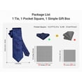 thumbnail image 5 of HISDERN Navy Blue Tie Paisley Ties for Men Neckties and Pocket Squares Set for Formal Party Wedding, 5 of 14