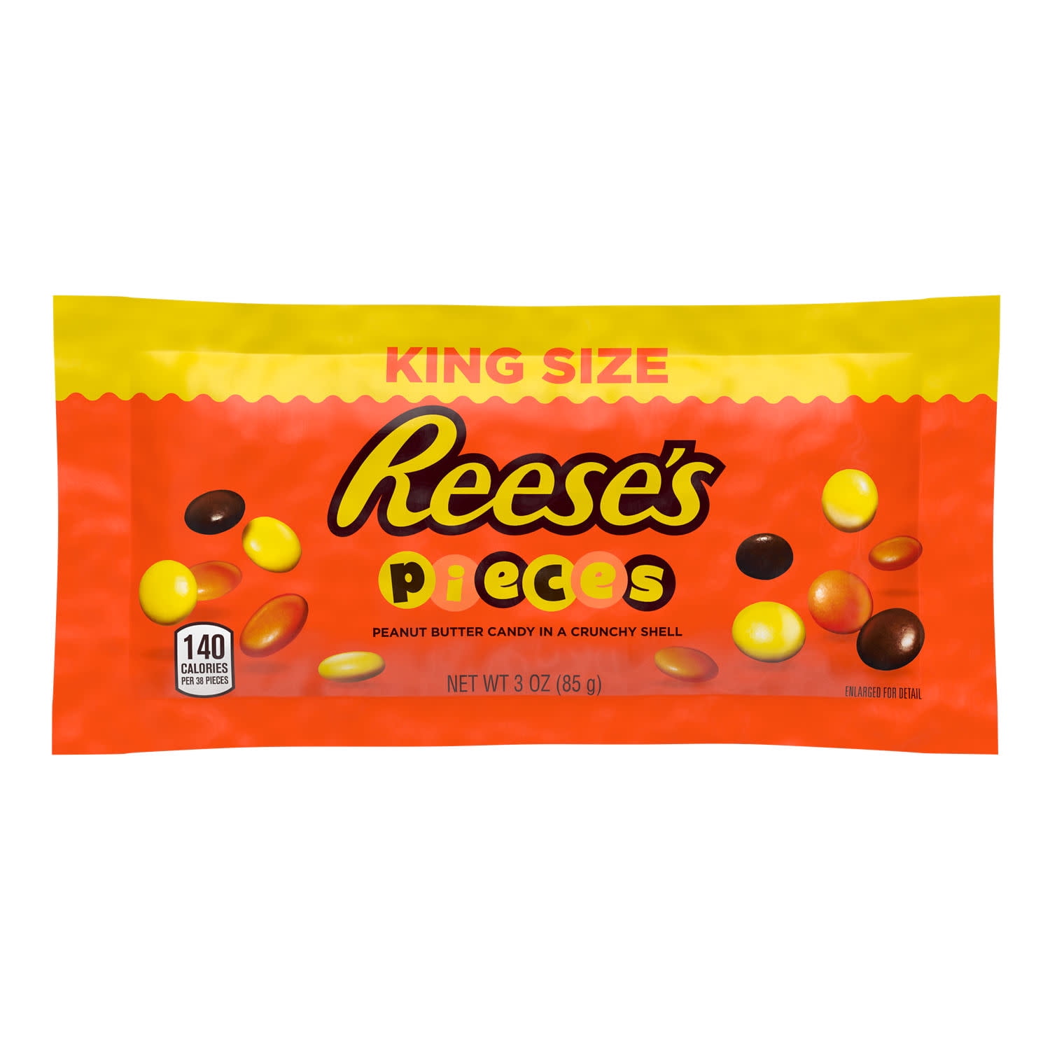 Reese's Pieces Peanut Butter in a Crunchy Shell King Size Candy, Bag 3 oz