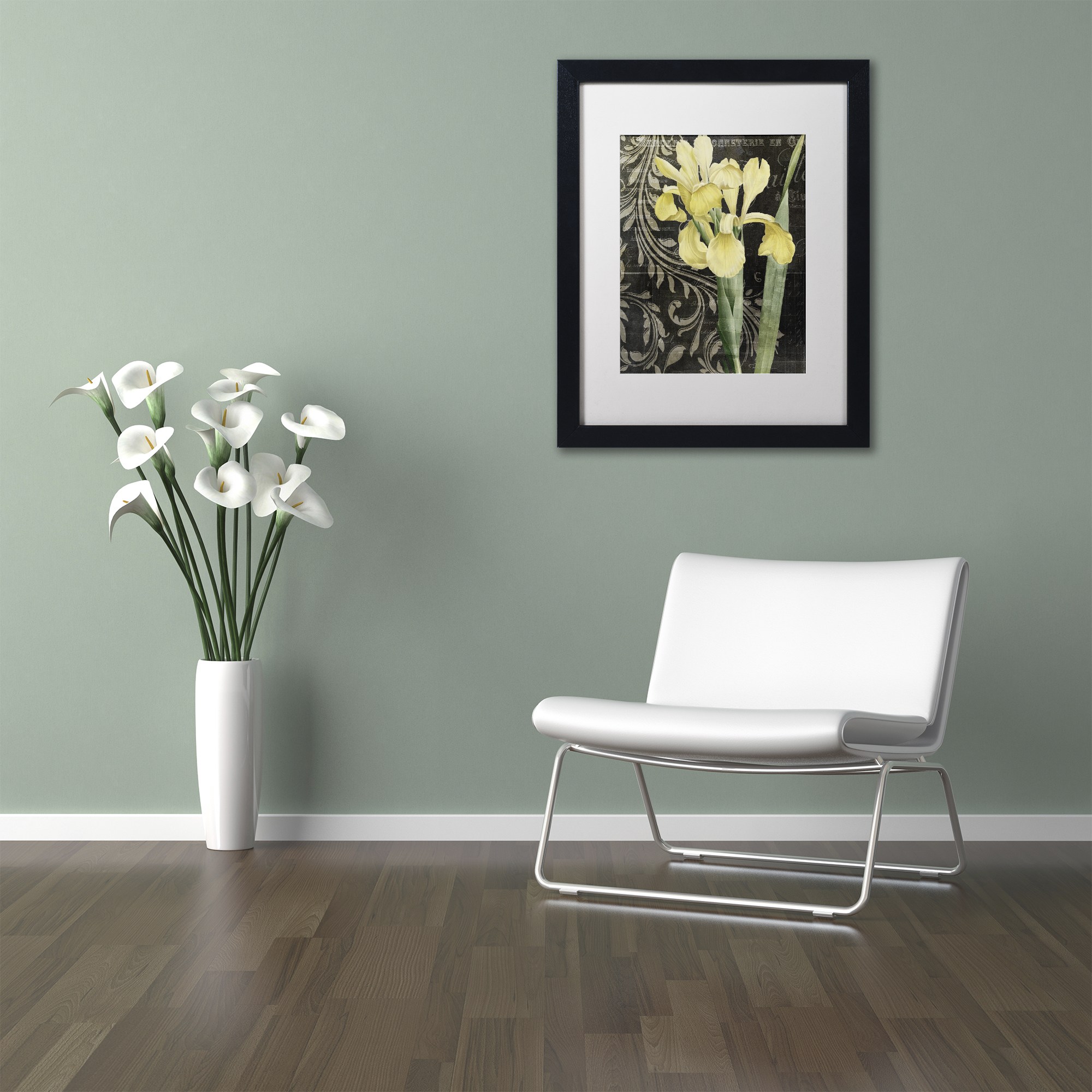 Trademark Fine Art "Ode To Yellow" Canvas Art by Color Bakery, White Matte, Black Frame