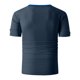 thumbnail image 5 of Camiseta de manga corta con cuello en V y canalé liso para hombre - Verano informal, mezcla de poliéster, vacaciones/oficina - Tallas S-XXXL, 5 of 8