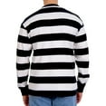 thumbnail image 2 of Hot Leathers GMS6001 Men's Black and White Striped Long Sleeve Shirt 3X-Large, 2 of 2