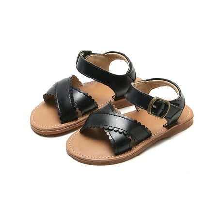 

THEE BRON Girls Sandals-Toddler Kids Dress Open Toe Summer Sandals(6-12M)