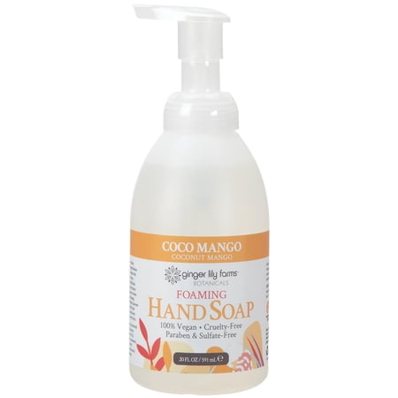 Ginger Lily Farms Botanicals All-Purpose Foaming Hand Soap Refill, Coco Mango, 100% Vegan & Cruelty-Free, Coconut Mango Scent, 20 Fl Oz (Pack of 1)