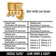 thumbnail image 2 of Chinese Character Symbol Horse Wood Mini Charms Shapes DIY Craft Jewelry - No Hole - 14mm (26pcs), 2 of 7