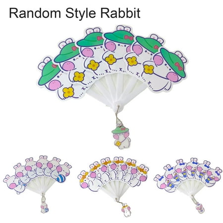 

Travelwant Folding Fan Cartoon Animal Theme Portable Handheld Folding Round Fan for Summer Cooling Thickened Anti-dust Outdoor Supplies Cute Cartoon Folding Fan for Gift