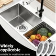 thumbnail image 4 of Asoricing Sink Drain Strainer, Kitchen Sink Drain Strainer, Stainless Steel Material, Prevent Blockage, Durable and Long-Lasting, Wide Edge Kitchen Sink Filter (3 Pack), 4 of 7