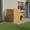 Diagonal - Light Brown, variant on 3-Panel Solid Wood Privacy Fence Screen, 32"W x 38"H Outdoor Partition with Ventilated Slats, Multi-Shape Arrangement for Air Conditioner, Trash Can & Garden