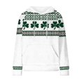 thumbnail image 5 of Gzbliryd Women's St. Patrick's Day Art Print Hoodie St. Patrick's Day Shirt (#007 White,XXL), 5 of 5
