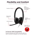 thumbnail image 3 of Auriculares con cable Lenovo ANC USB-C USB-A Zoom certificados, 3 of 6
