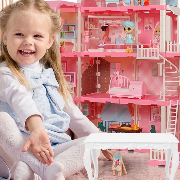 BESTYASH White Miniature Dollhouse Furniture Accessory - 1 Piece Plastic Decorative Set for Dollhouses