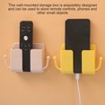 thumbnail image 4 of Maoww Remote Control Storage Box Wall Mounted Phone Holder Plastic Case Organizer for Home Office, Yellow, 4 of 7