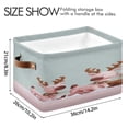 thumbnail image 4 of IAUYY Set of 1 Storage Cubes with Handles-Not Prone to Deformation Canvas Storage Baskets for Bedroom Closet Living Room Decorative Storage Baskets Clay-style Reindeer, 4 of 9