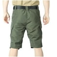 thumbnail image 4 of Vibrex Men's Cargo Shorts, Men's Solid Color Workwear Shorts Outdoor Sports Multi Pocket Five Quarter Pants,Relaxed Fit Cargo Shorts Men Green_4XL, 4 of 5