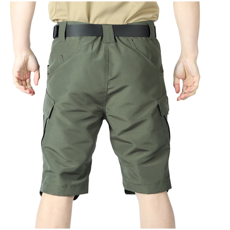 lkfuzj Men's Cargo Shorts with Zip Multi Pockets Military Combat