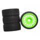 thumbnail image 3 of 4x Ruedas Neumáticos Portátil Alto Rendimiento Ligero Modelo DIY Repuestos Fácil Hexágono verde, 3 of 9