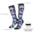 thumbnail image 4 of Naloa Blue Skull Flower Thigh High Socks Extra Long Stretchy Sock Women Over Knee High Opaque Stocking Daily Wear, 4 of 6