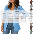 thumbnail image 3 of GUACER Blazers for Women 3/4 Sleeve Casual Open-Front Relaxed Fit Business Suit Coat with Pockets, 3 of 9