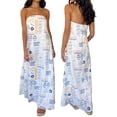 thumbnail image 2 of Gupgi Women Strapless Dress Boho Flowy Long Tube Dress Off Shoulder Loose Beach Sundress, 2 of 9