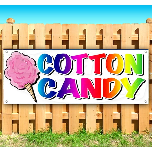Cotton Candy 13 oz Vinyl Banner With Metal Grommets