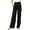 Black, variant on Love Tree Womens Smocked Waist Wide-Leg Tencel Summer Pants  (Black, Small)