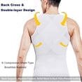 thumbnail image 4 of VASLANDA Mens Compression Shirt Slimming Body Shaper Vest Zipper Waist Trainer Workout Tank Tops Back Support Undershirts, 4 of 7