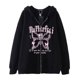thumbnail image 2 of Estilo oscuro hip hop gótico Harajuku Y2K mariposa estampado de letras cremallera Sudadera con capucha Harajuku chaqueta sudadera, 2 of 5