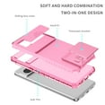 thumbnail image 6 of Dteck for Google Pixel 8 Pro 5G Case, Military Grade Dual Layer Heavy Duty Shockproof Full Body Slide Camera Lens Protective Built in Foldable Kickstand Phone Cover, Pink, 6 of 11