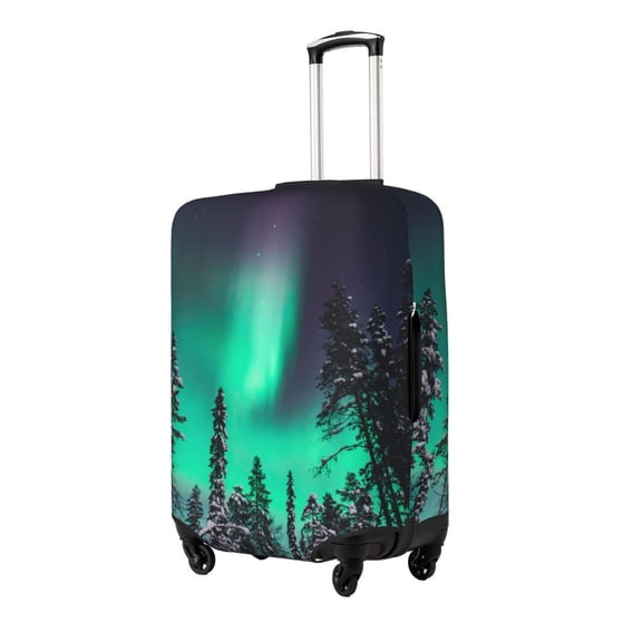 Hirioo Northern Lights 2 for Elasticity Suitcase Cover (No luggage Included) Durable Luggage Protector Fits 18-32 Inch Luggage-Small