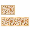 thumbnail image 2 of Fall Maple Leaf 2 Pieces Non-Slip Kitchen Mat Set Thanksgiving Autumn Orange Plaid Soft Door Mat with Rubber Backing,Dirtproof Rugs for Entrance Doorway 15.7x23.6in+15.7x47.2in, 2 of 9