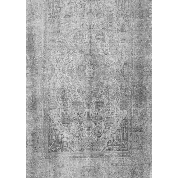 Ahgly Company Indoor Rectangle Persian Gray Traditional Area Rugs, 8' x 10'