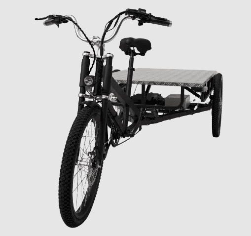 Electric Cargo Trike Flatbed Delivery Bike Industrial Tricycle Utility Bicycle Adult Commercial 1500W Power 660lb Capacity Long Range Black