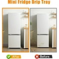 thumbnail image 4 of Mini Fridge Mat, 24''x24'' X0.8'' Mini Fridge Drip Trays Mat for Carpet Floor, Under Refrigerator Mat AC Conditioner Drip Pan, Silicone Mat for Refrigerators, Washing Machines, Dryers, Wine Coolers, 4 of 5