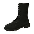 thumbnail image 2 of Bnwani Boots Women Fashion Toe Mid-Heel Mid-Calf Casual Boot Black Size 5.5, 2 of 9