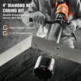 thumbnail image 4 of VEVOR Diamond Core Drilling Machine, 4in Handheld Wet Concrete Core Drill Rig, 1100-2400RPM Two Speed & 1-1/4" Thread & 2 Bubble Levels, 3-4in Drilling Diameter for Concrete Brick Block Stone, 1500W, 4 of 9
