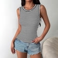 thumbnail image 5 of Knit Tank Tops For Women，Cropped Tank Tops Womens Plus Size Tank Tops Womens Tank Tops Linen Summer Tops Womens Linen Vest Long Tank Tops Crewneck Tank Top Women Running Tank Tops, 5 of 7