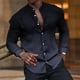 thumbnail image 3 of Camisa gris nueva 2024 Camisa hawaiana informal Camisa de manga larga con cuello Camisa de tendencia de moda Camisa de calle para fiesta en el club, 3 of 4