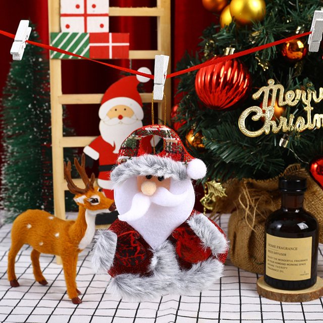 Colgantes De Tela Navideños Muñecas Navideñas Colgantes Pequeños Adornos Para El Árbol De Navidad Colgantes Pequeños Coleccionables
