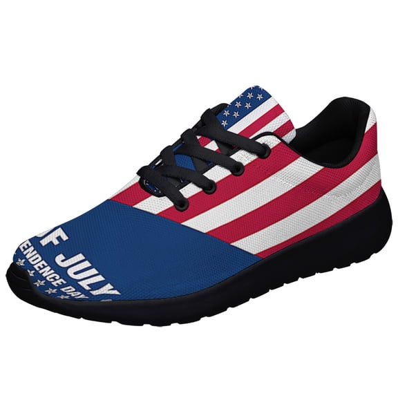 Happy 4th Of July Independence Day Shoes Sneakers Black Size 3.5