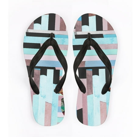 

Bivenant Store Sandals For Men Summer Geometric Pattern Flat Shoes Flip Flops Daily Slippers Size 8 to 12