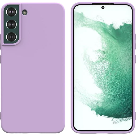 Silicone Case for Samsung Galaxy S22 Plus 5G, Liquid Gel Rubber Bumper Case with Soft Microfiber Lining Cushion Slim Hard Shell Shockproof Protective Cover for Galaxy S22 Plus 5G 2022 (Purple)