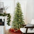 thumbnail image 6 of LuxenHome 7.5Ft Pre-Lit Green Cypress Artificial Christmas Tree with Metal Stand, 6 of 9