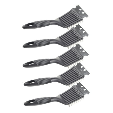 

5PCS BBQ Grill Cleaning Brush Multifunctional Plastic Handle Barbecue Brush Stainless Steel Cleaning Brush Scraper